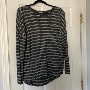 A New Day Grey and White Long Sleeve Soft Shirt